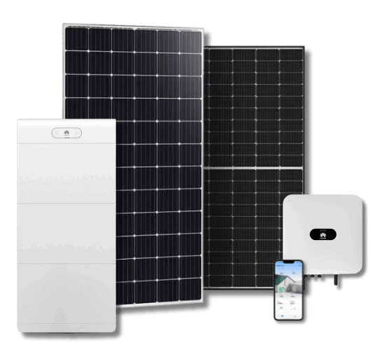 Pannelli solari e inverter per impianto fotovoltaico efficiente.